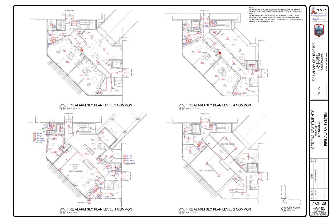 NALS Fire Alarm System Design - Serena Apartments